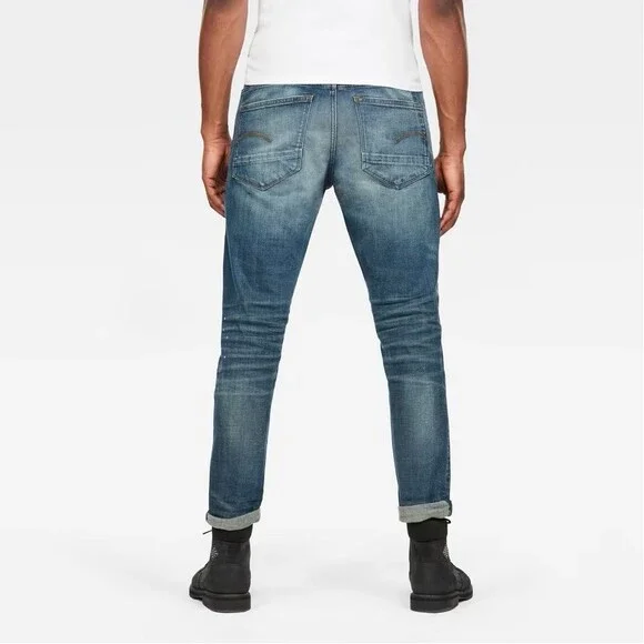 G-Star RAW G-Bleid Slim Men's Tapered Jeans Medium Wash Paint Splatter 34X32